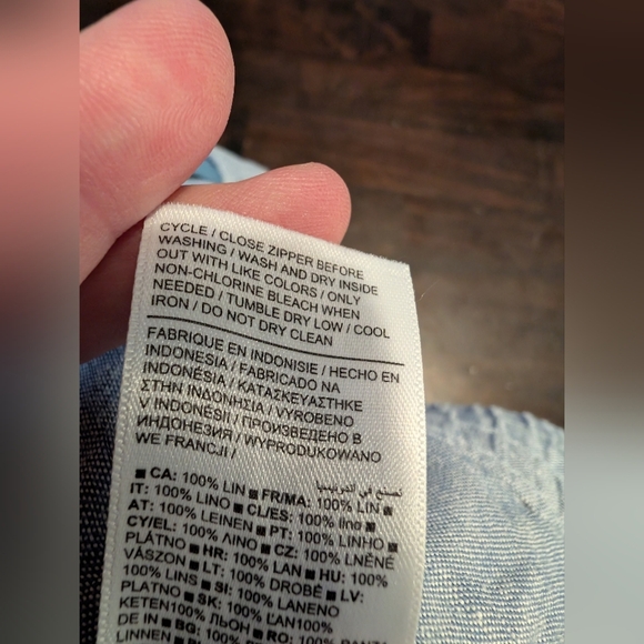 Athleta Cabo 100% Linen Joggers, Women's Size 2, Light Blue - Picture 10 of 10